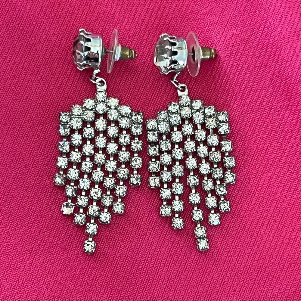 Vintage crystal chandelier earrings